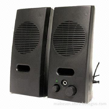 2.0-ch PC USB Speakers, ODM Orders are Welcome, 3W x 2 Power Output, Weighs 415g